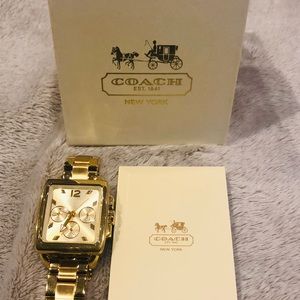 Coach watch gold tone
